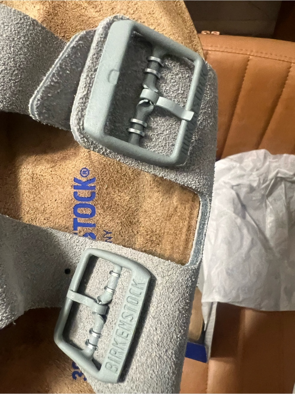 Birkenstock Arizona Soft Footbed Sandals in Sage Green - Picture 6 of 11